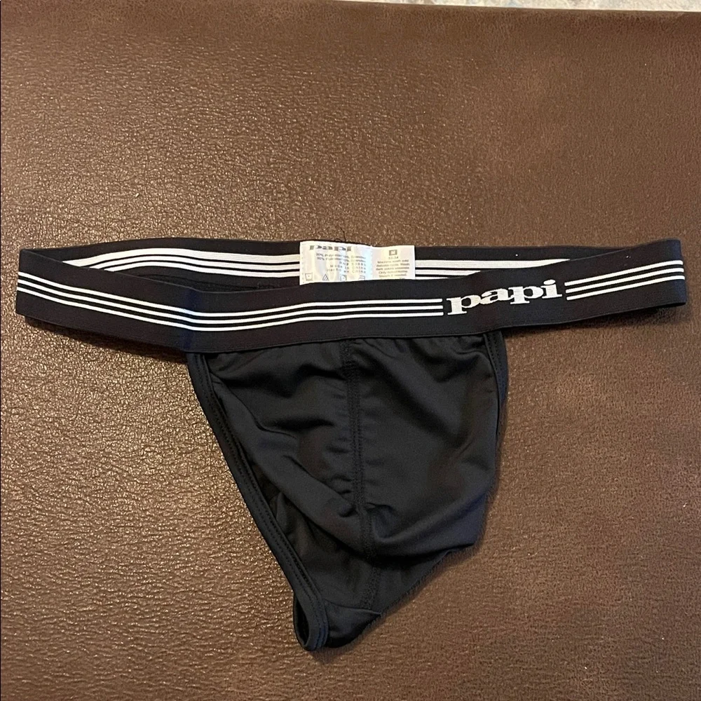 Vintage Papi Black Thong - Picture 1 of 3